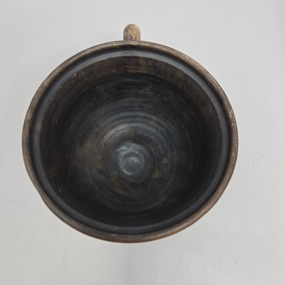 Keramika Ceramic Pottery Oversized Cup Light to Dark Browns Handmade Rustic - Picture 5 of 10